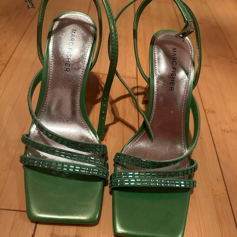 Marc Fisher Emerald Strappy Heels